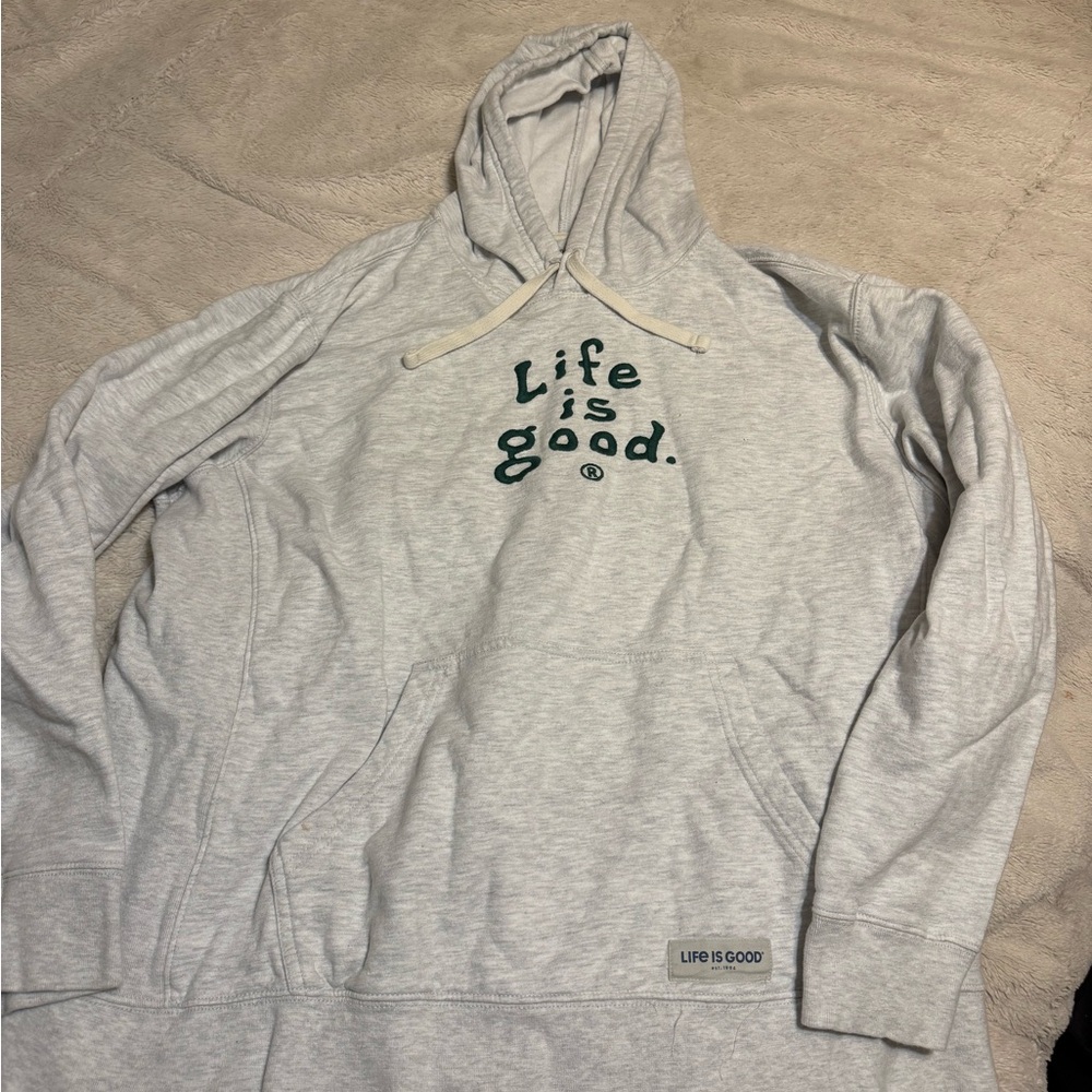 Life is Good Light Gray Sweatshirt
